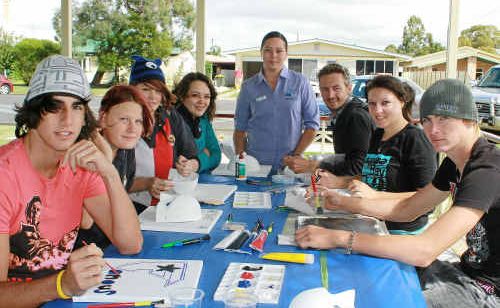 (From left) Kane Morrison, Bree Steet, Chloe Scholtz, Hailey Cosh, Cassy Bakon, Travis Maguire, Megan Barnes and Michael Larfield at the Youth Connections breakfast in the park. Photo Kerri Burns-Taylor (From left) Kane Morrison, Bree Steet, Chloe Scholtz, Hailey Cosh, Cassy Bakon, Travis Maguire, Megan Barnes and Michael Larfield at the Youth Connections breakfast in the park. Photo Kerri Burns-Taylor